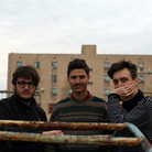The members of Efterklang in Piramida: Mads Brauer (left), Rasmus Stolberg (center) and Casper Clausen.