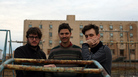 The members of Efterklang in Piramida: Mads Brauer (left), Rasmus Stolberg (center) and Casper Clausen. The members of Efterklang in Piramida: Mads Brauer (left), Rasmus Stolberg (center) and Casper Clausen.