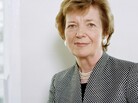 Mary Robinson was Ireland's first female president. A former United Nations High Commissioner and activist lawyer, she has advocated for human rights around the world. Mary Robinson was Ireland's first female president. A former United Nations High Commissioner and activist lawyer, she has advocated for human rights around the world.