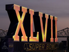 The Roman numerals for NFL Super Bowl XLVII float on the Mississippi River on Feb. 2 in New Orleans. The Roman numerals for NFL Super Bowl XLVII float on the Mississippi River on Feb. 2 in New Orleans.