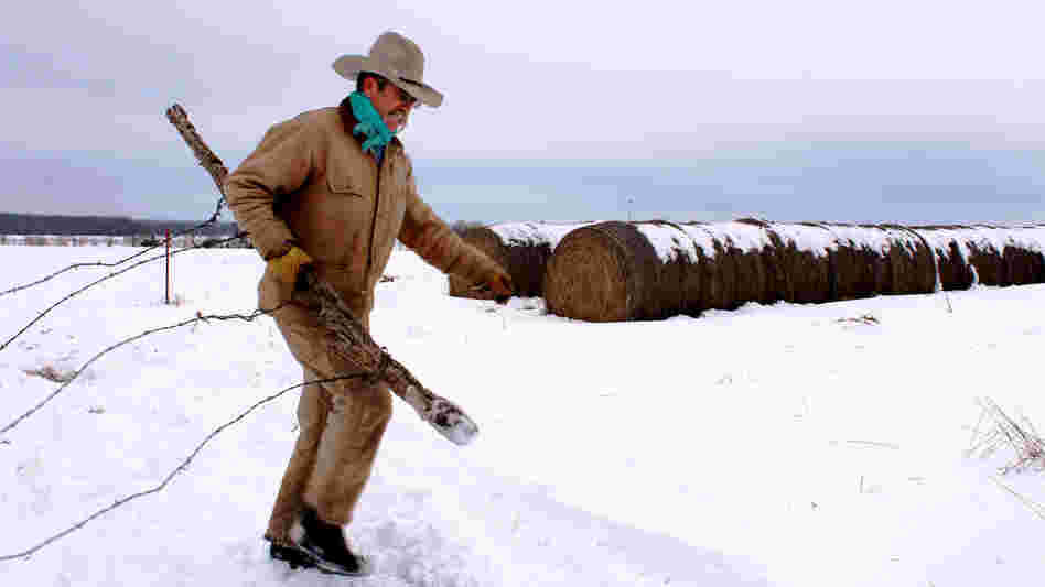 Kirk Sours says heavy snow creates extra work on his ranch, but he's thrilled that the pending melt will bring his otherwise dry pastures much-needed moisture.