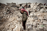 As Aleppo residents in the Tariq al-Bab district recover from this week's attack by Syrian regime forces, delegates from the city are in Turkey holding an election for local officials.