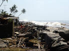 This Dec. 26, 2004, photograph shows a trail of destruction in the southern Sri Lankan town of Lunawa after tidal waves lashed more than half of Sri Lanka's coastline. This Dec. 26, 2004, photograph shows a trail of destruction in the southern Sri Lankan town of Lunawa after tidal waves lashed more than half of Sri Lanka's coastline.