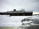 The nation's last coal-burning ferry, the SS Badger, sits on Lake Michigan in the port town of Ludington, Mich. The EPA permit that has long allowed the ship to dump coal ash into the lake is now under review. The nation's last coal-burning ferry, the SS Badger, sits on Lake Michigan in the port town of Ludington, Mich. The EPA permit that has long allowed the ship to dump coal ash into the lake is now under review.