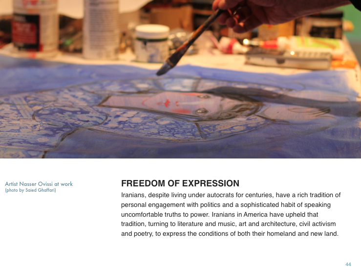 Iranians in America use the arts and civil activism to draw attention to their homeland and new land.