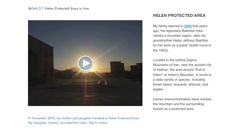 Iranian environmentalists named Helen's Mountain and its surrounding forests as a protected area.