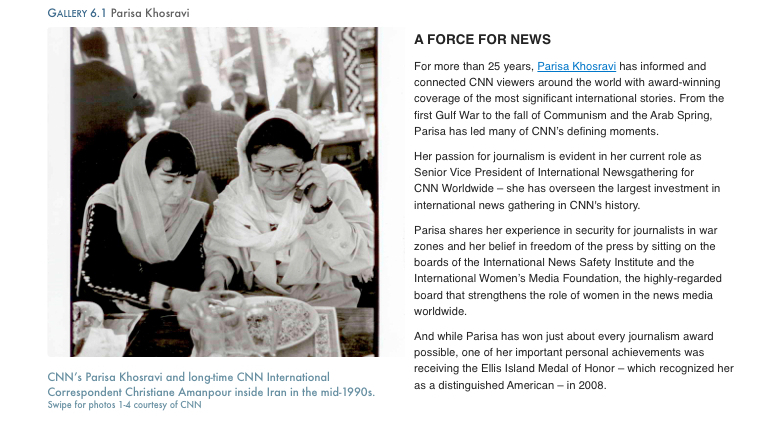 Parisa Khosravi is an award-winning CNN journalist, bringing international stories to viewers for more than 25 years.