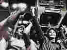 Pat Summitt celebrates the Lady Vols' first national championship, in 1987. Summitt says it took seven Final Four losses to learn how to win one.
