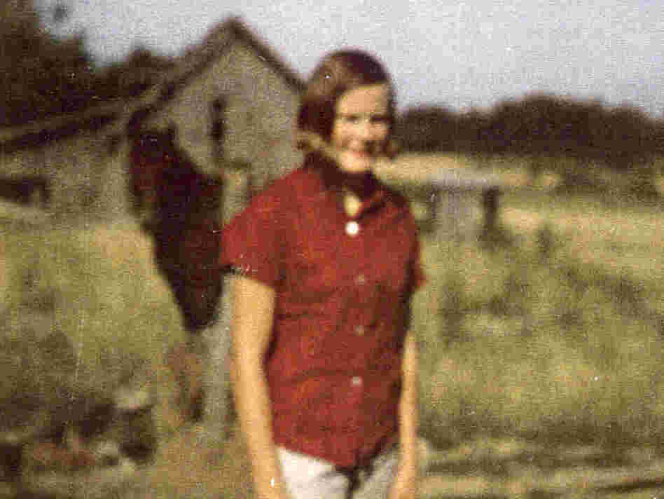 Pat Summitt, the skinny girl they called "Bone," standing in front of the hay barn where she played ball with her brothers.