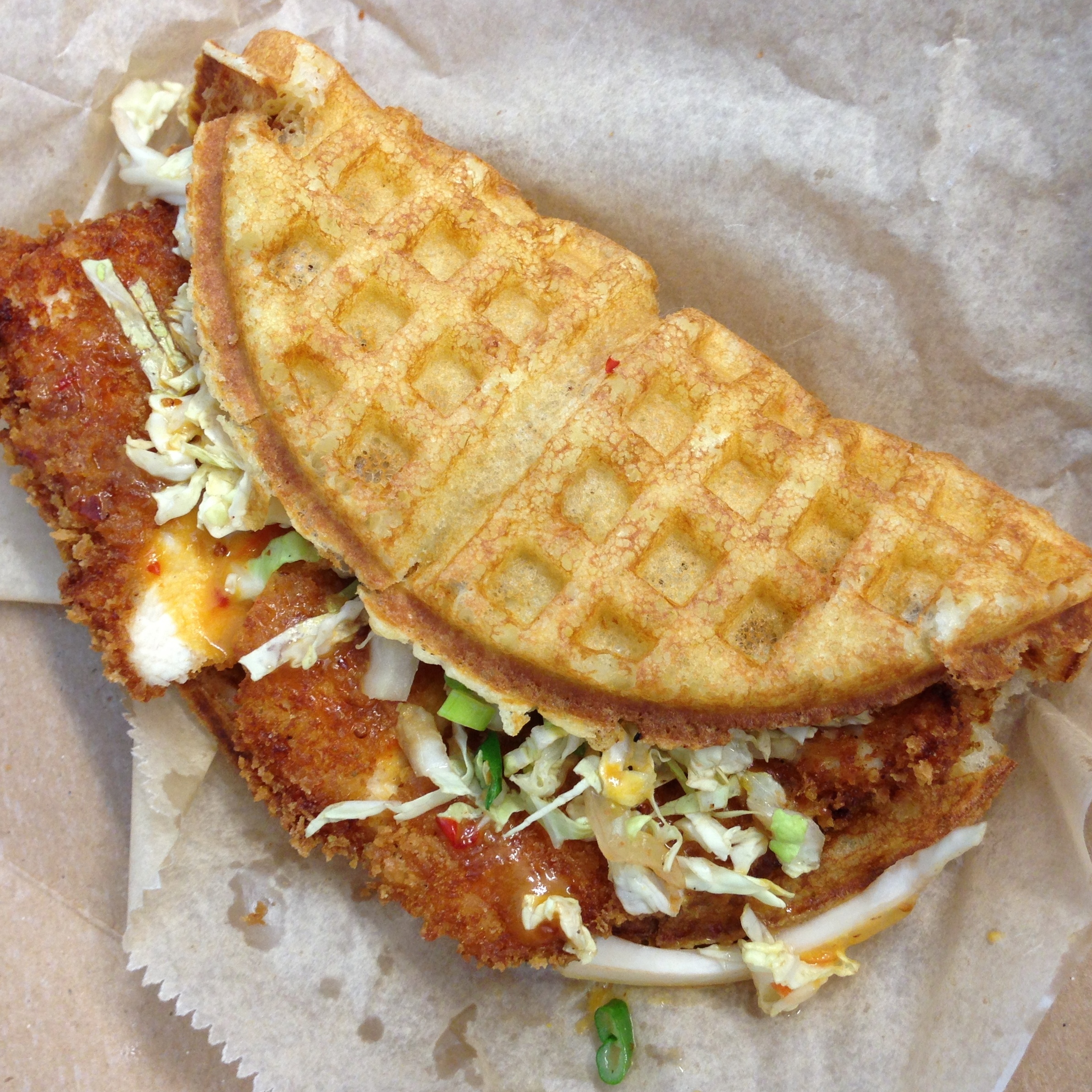 Even the sandwich is smiling.