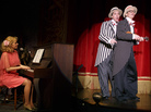 Nellie McKay, David Shiner and Bill Irwin use old-time comedy, newfangled tricks and zany music to score laughs in their new theatrical revue, Old Hats. Nellie McKay, David Shiner and Bill Irwin use old-time comedy, newfangled tricks and zany music to score laughs in their new theatrical revue, Old Hats.