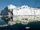 An iceberg in or just outside the Ilulissat fjord, which likely calved from Jakobshavn Isbrae, the fastest glacier in western Greenland, in May 2012. Polar ice sheets are now melting three times faster than in the 1990s.