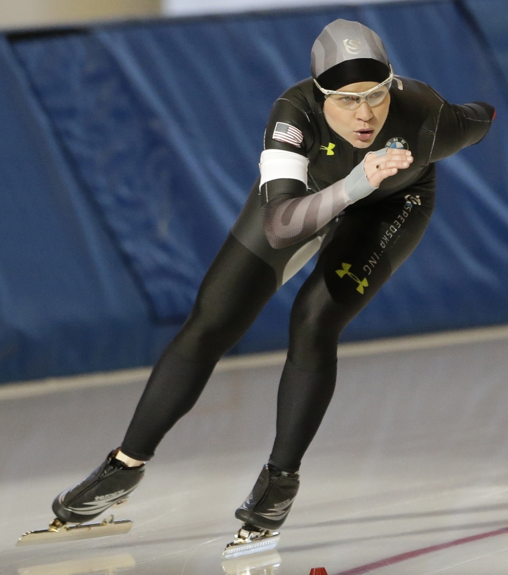 Speedskater Bridie Farrell competing last Friday in Kearns, Utah. Now 31, she says she was 15 when a much older teammate began sexually abusing her.