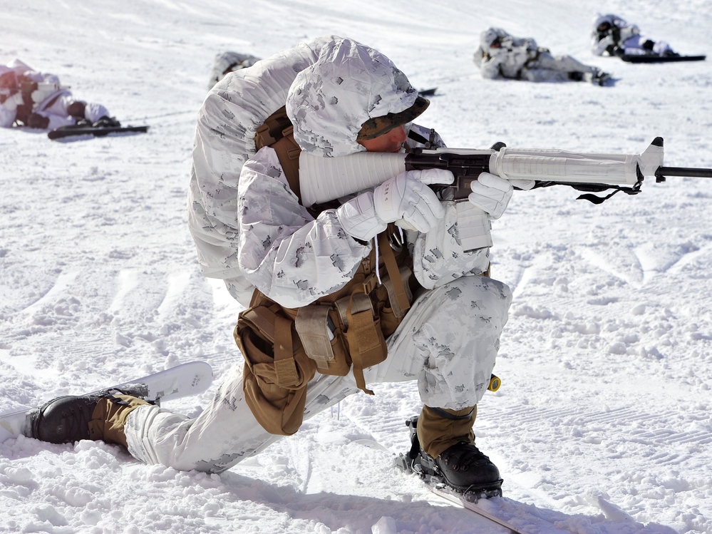 A U.S. Marine takes part in a winter drill in South Korea last month.