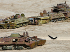 Destroyed Soviet tanks and armored vehicles in Afghanistan, a grim legacy of Moscow's decade-long occupation that began in 1979. Destroyed Soviet tanks and armored vehicles in Afghanistan, a grim legacy of Moscow's decade-long occupation that began in 1979.
