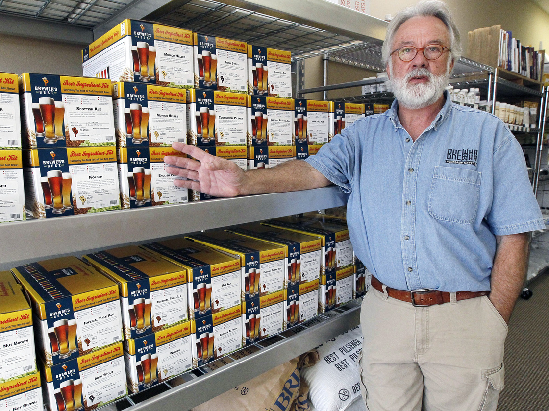 Brewing beer at home, which had occupied a "gray area" in Mississippi, is on its way to being legal. Pictured is Mac Rusling, who opened a home-brew-supply store in Jackson several months ago.
