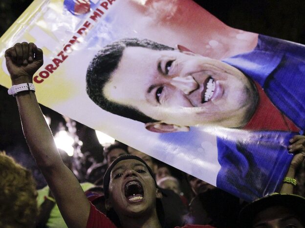 Supporters of Venezuelan President Hugo Chavez gathered late Tuesday at Bolivar Square in Caracas, Venezuela, to mourn him.