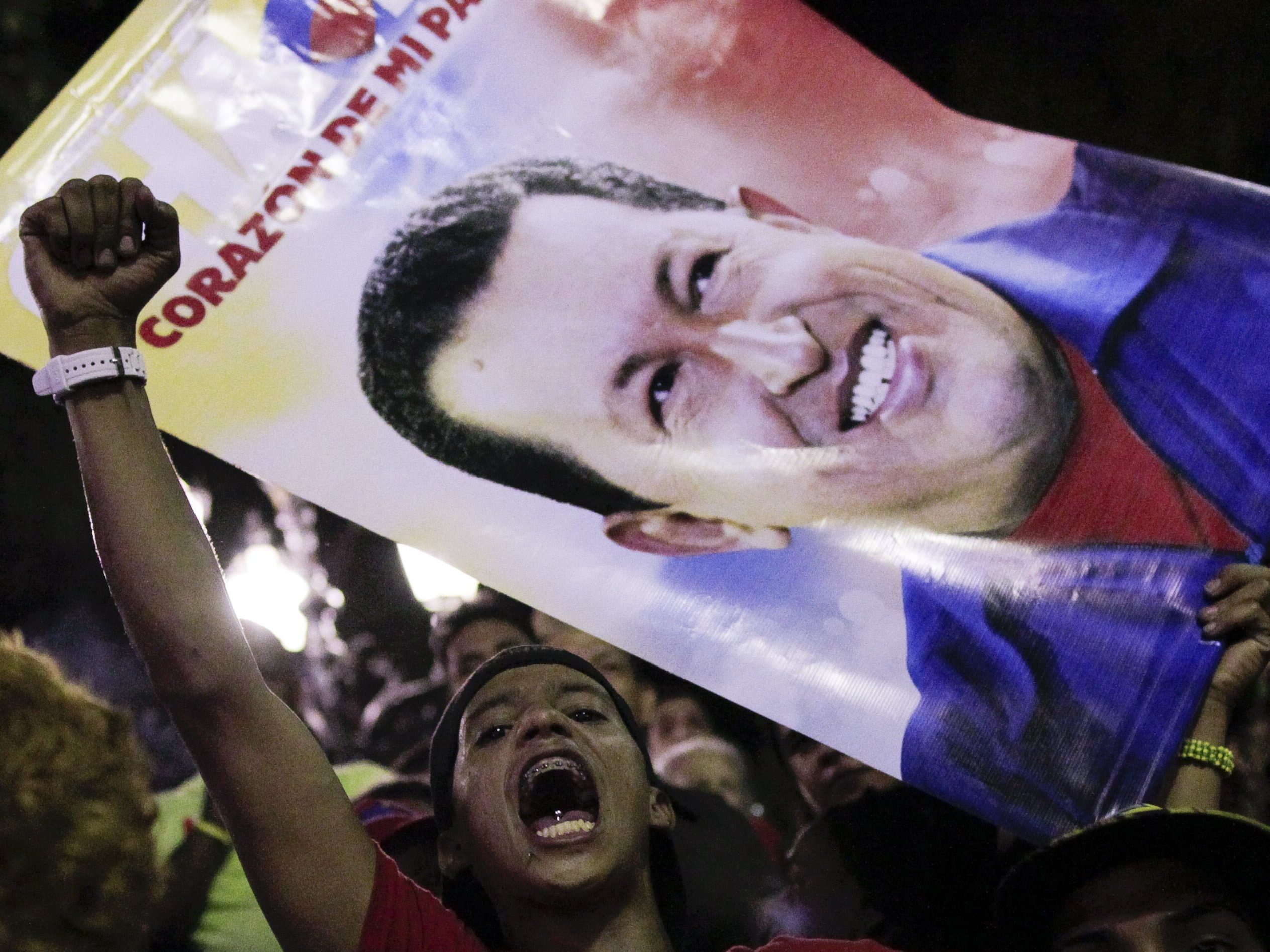 Supporters of Venezuelan President Hugo Chavez gathered late Tuesday at Bolivar Square in Caracas, Venezuela, to mourn him.