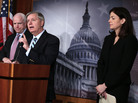 Republican Sens. John McCain of Arizona, Lindsey Graham of South Carolina and Kelly Ayotte of New Hampshire at the Capitol last month. The senators are among a group invited to dine Wednesday with President Obama. Republican Sens. John McCain of Arizona, Lindsey Graham of South Carolina and Kelly Ayotte of New Hampshire at the Capitol last month. The senators are among a group invited to dine Wednesday with President Obama.