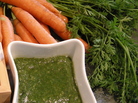 Carrots' leafy green tops usually end up in the trash. Not so fast, says cookbook author Diane Morgan, who uses the frilly leaves to make a pesto. Carrots' leafy green tops usually end up in the trash. Not so fast, says cookbook author Diane Morgan, who uses the frilly leaves to make a pesto.