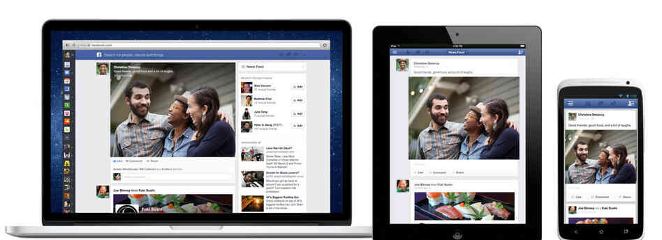 The new look of Facebook's News Feed.