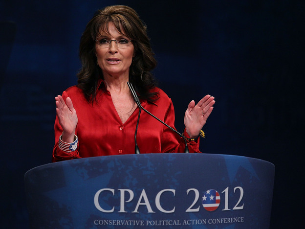 Former Alaska Gov. Sarah Palin addresses the Conservative Political Action Conference at the Marriott Wardman Park Hotel in Washington, D.C., last year.