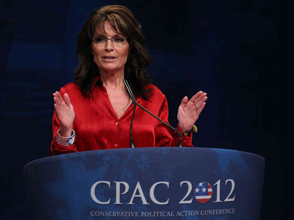 Former Alaska Gov. Sarah Palin addresses the Conservative Political Action Conference at the Marriott Wardman Park Hotel in Washington, D.C., last year.
