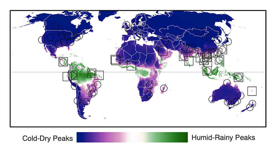 Flu peaks in temperate zones when the humidity is low. In the tropics, it surges when it's humid and rainy.