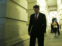 Sen. Rand Paul, R-Ky., walks out of the Capitol after his filibuster of the nomination of John Brennan to be CIA director on Capitol Hill early Thursday.