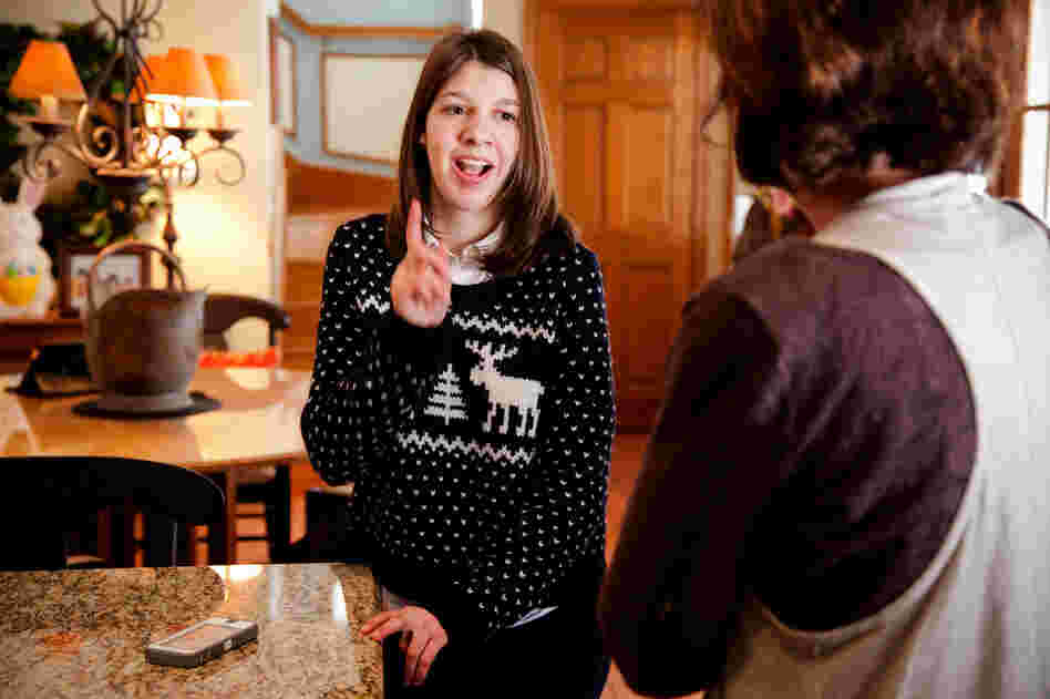 Samantha speaks with her mom, Ruane, about going to the movies with a friend.