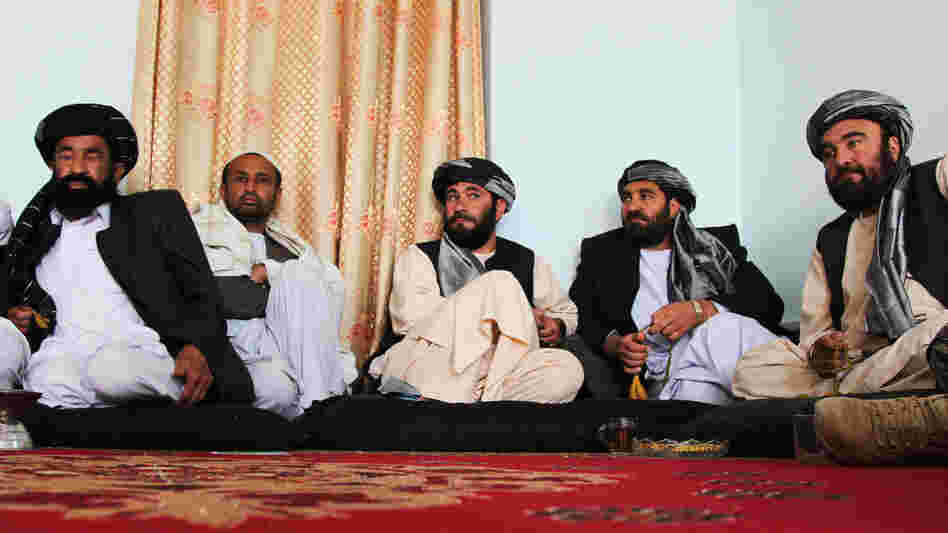 District government officials in Kandahar province meet to discuss security and governance challenges as NATO troops draw down.