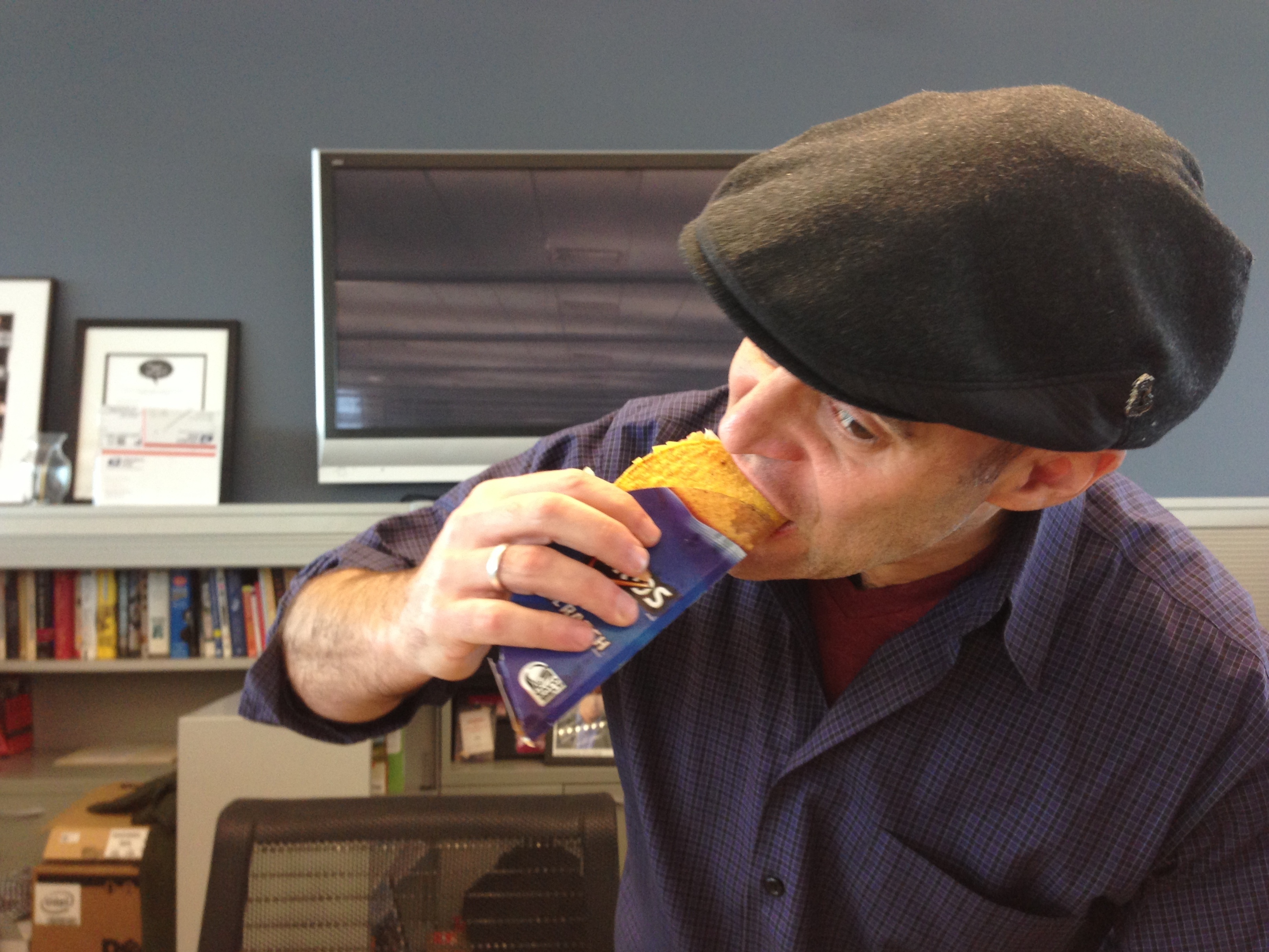Old school hat, new school taco.