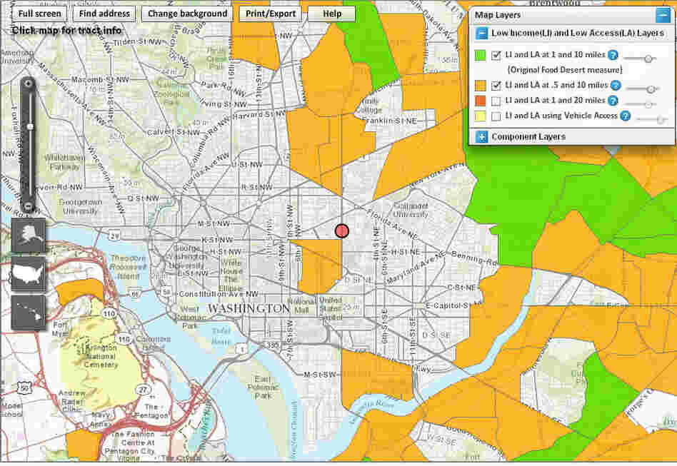 NPR's new headquarters sits amid food deserts.