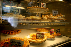 Sweets and savories on display at Chicago's Hoosier Mama Pie Co., part of the city's burgeoning pie scene. Sweets and savories on display at Chicago's Hoosier Mama Pie Co., part of the city's burgeoning pie scene.