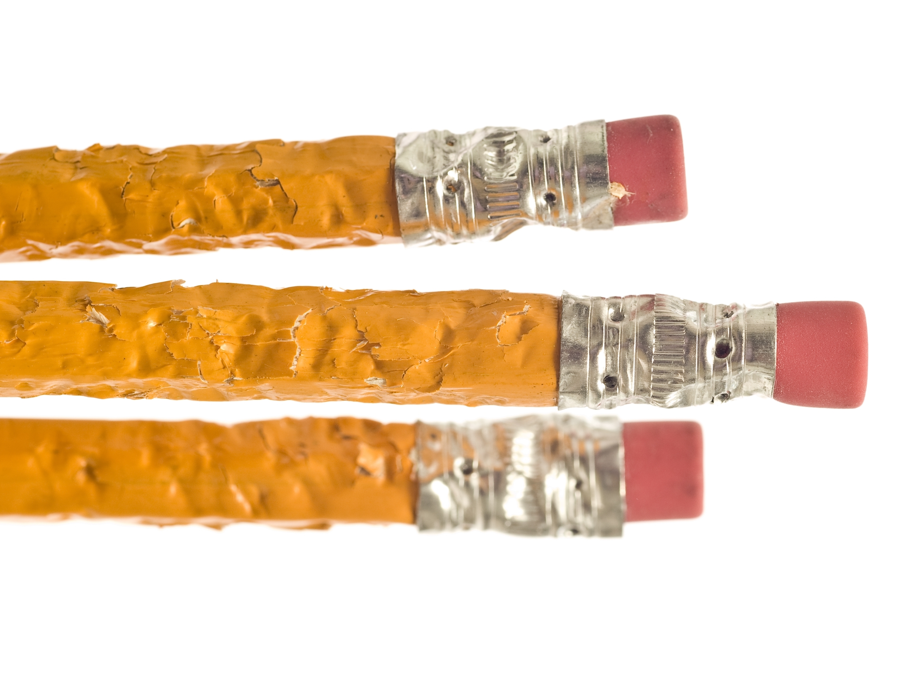 Chewed pencils