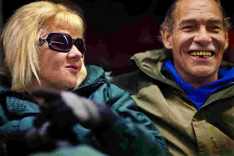 On the bus they often recognize other homeless people taking advantage of the free, heated ride to keep out of the cold. "I think we see more older people," Andrea says of the overall homeless population, "and I've never seen — and I've been in three different states — never seen so many mentally ill."