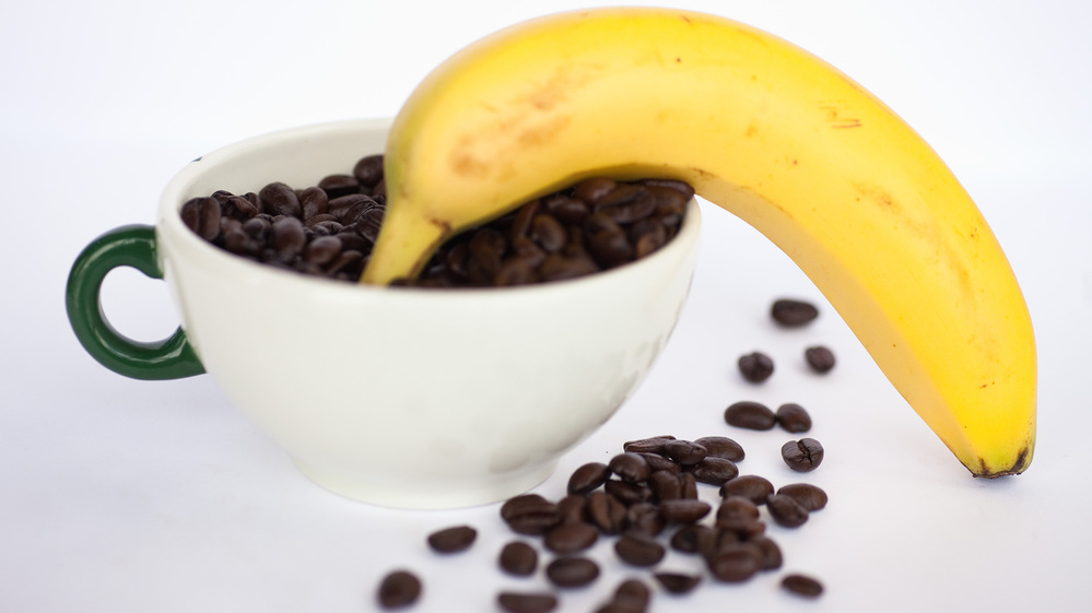 Some baristas swear that bananas can cure your coffee jitters, but the science just doesn't add up.