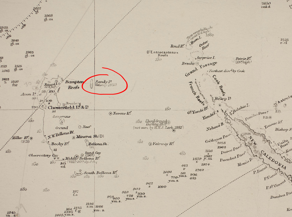 Sandy Island, highlighted.