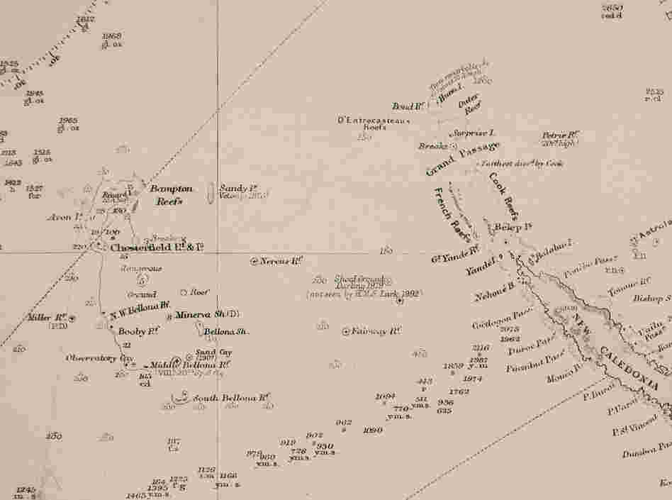 Pacific Ocean. Sandy Island, observed by Velocity in 1876.