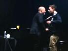 Michael Pollack, right, getting a handshake and blessing from Billy Joel. Pollack asked Joel if he could come on state to accompany the pop star on "New York State of Mind." Joel said yes and the video has gone viral. Michael Pollack, right, getting a handshake and blessing from Billy Joel. Pollack asked Joel if he could come on state to accompany the pop star on "New York State of Mind." Joel said yes and the video has gone viral.