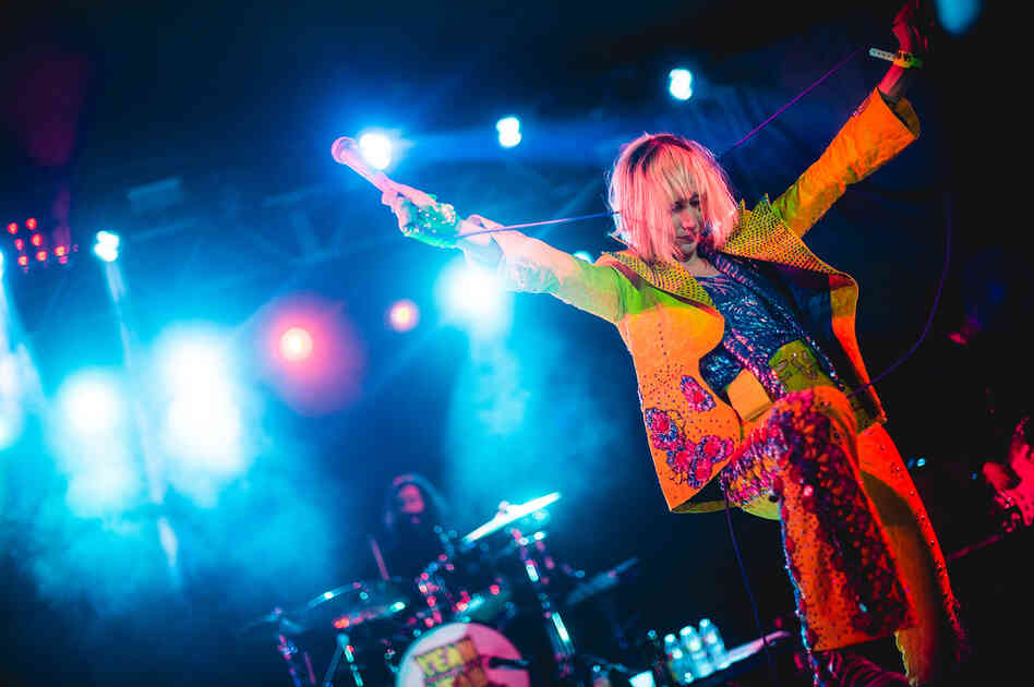 Karen O led the Yeah Yeah Yeahs through a set at NPR Music's SXSW showcase at Stubb's in Austin, Texas that included songs from the band's new album, Mosquito.