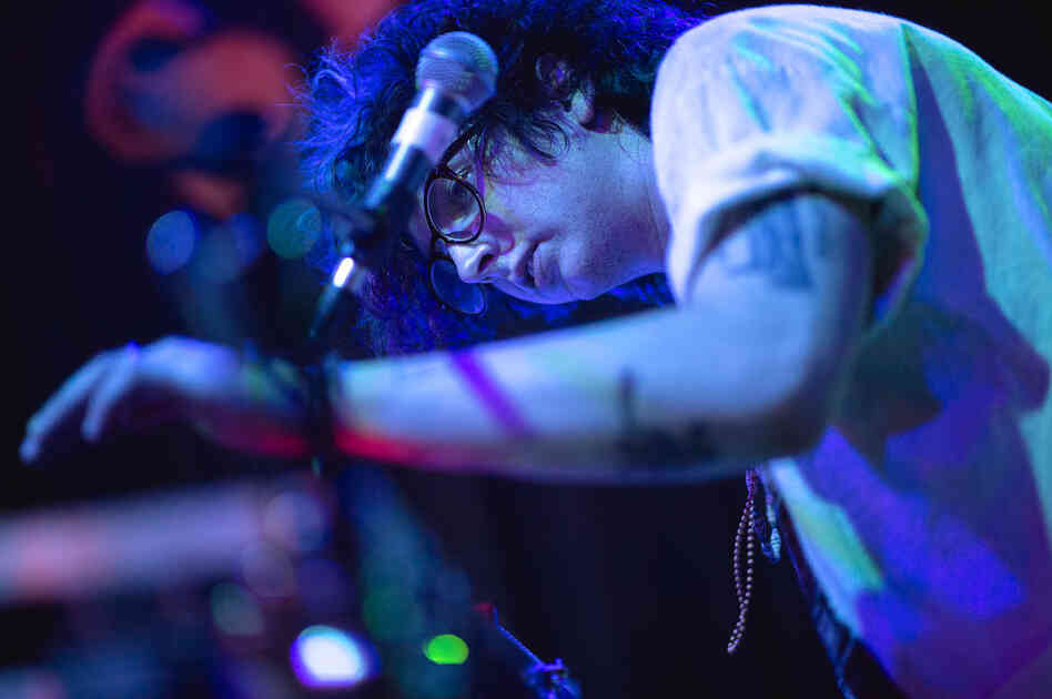 Youth Lagoon, led by keyboard player and singer Trevor Powers, released its second album, Wondrous Bughouse, on March 5. The band played on the indoor stage at Stubb's in Austin, Texas.