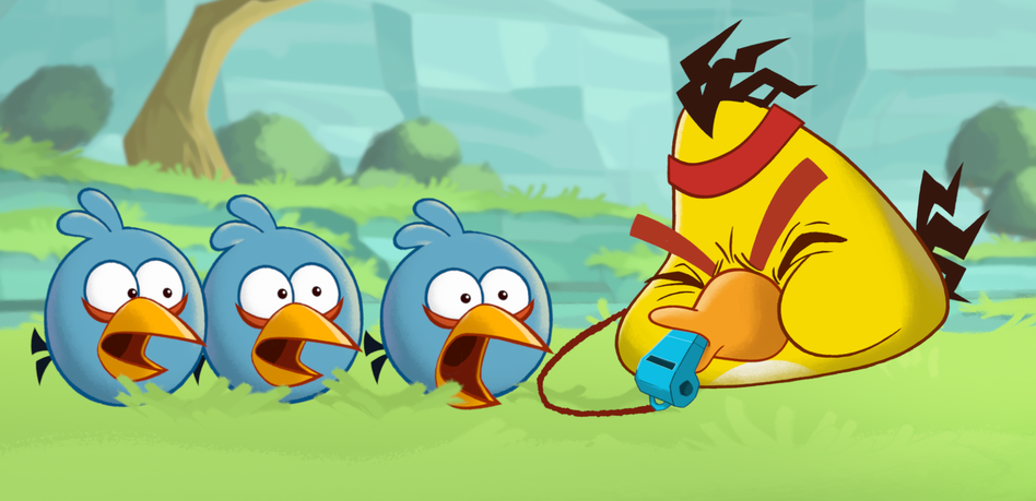 A scene from the upcoming animated series based on the popular game Angry Birds. The show will be distributed to existing users of the digital game. A scene from the upcoming animated series based on the popular game Angry Birds. The show will be distributed to existing users of the digital game.