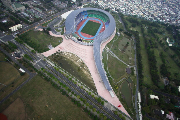 Ito designed the solar-powered Kaohsiung National Stadium in Taiwan for the 2009 World Games.