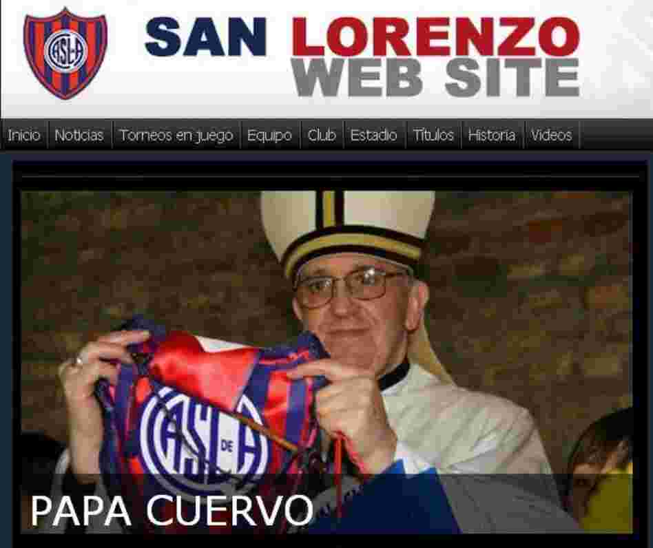 The San Lorenzo football club is very excited to have "Papa Crow" on its side.