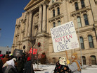 Protesters rally on the steps of the Jefferson County Courthouse in January in Steubenville, Ohio, over a rape case involving local high school football players. Protesters rally on the steps of the Jefferson County Courthouse in January in Steubenville, Ohio, over a rape case involving local high school football players.