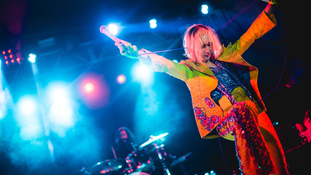 Karen O of Yeah Yeah Yeahs performs at NPR Music's 2013 SXSW Showcase at Stubb's.