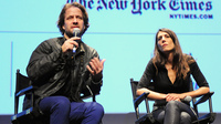 Lucien Castaing-Taylor and Verena Paravel, co-directors of the new documentary <em>Leviathan</em>, at a public screening of their film. Both are members of Harvard University's experimental Sensory Ethnography Lab.