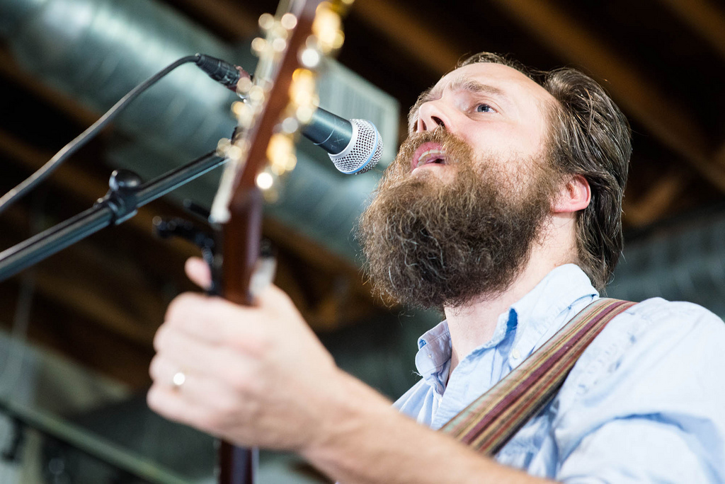 Without a line of horns or funky rhythm section, Iron and Wine's Sam Beam plays a solo acoustic set KEXP's showcase at Mellow Johnny's.