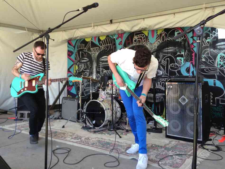 All Teal Everything: The Brooklyn band Conveyor play sunny-sounding pop.